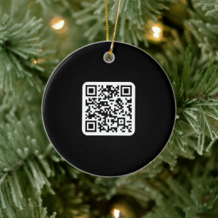 Bearbeiten moderner QR-Code Schwarz-weiß oder fa Keramik Ornament