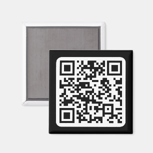 Bearbeiten moderner QR-Code   Schwarz-weiß oder fa Magnet