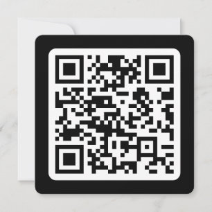 Bearbeiten moderner QR-Code   Schwarz-weiß oder fa Mitteilungskarte