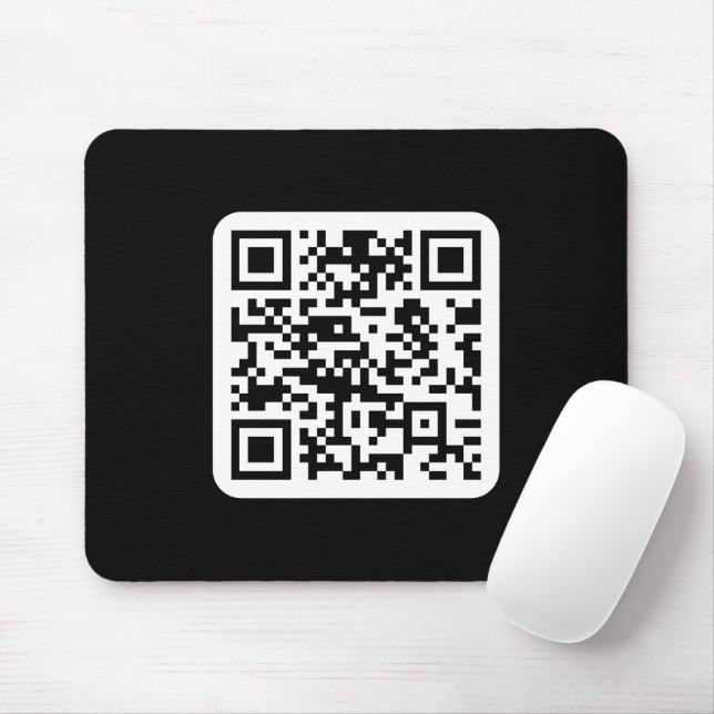 Bearbeiten moderner QR-Code | Schwarz-weiß oder fa Mousepad (Mit Mouse)