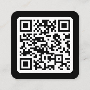 Bearbeiten moderner QR-Code Schwarz-weiß oder fa Quadratische Visitenkarte