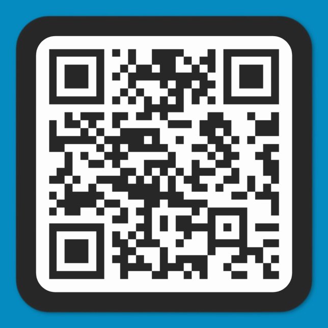 Bearbeiten moderner QR-Code | Schwarz-weiß oder fa Quadratischer Aufkleber (Von Creator hochgeladen)