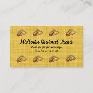 Bearbeiten Sie die Taco Shop Loyalty Rewards-Karte Treuekarte