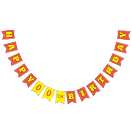 Bearbeiten Sie Ihr Alter auf ORANGE und YELLOW Hap Wimpelkette