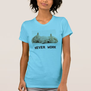 Bearbeiten Sie nie Häschen und Welpen-Shirt T-Shirt