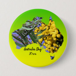 Bearbeiten Sie Text Year Australia Day Gum Leaf Wa Button