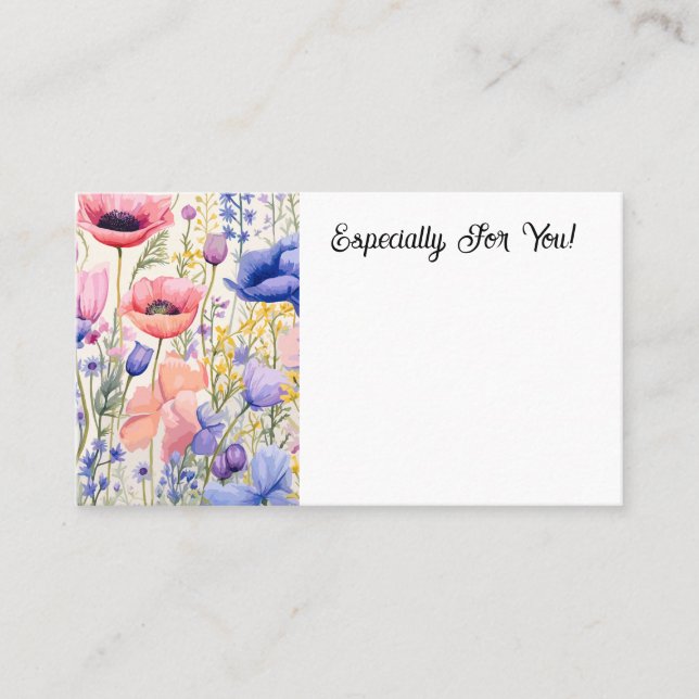 Bearbeiten von Blume-Popups Bouquet-Message-Karte Visitenkarte (Vorderseite)