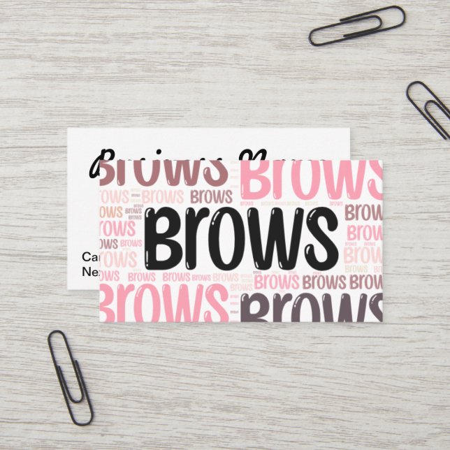 Bearbeiten von Brow Artist Template-Visitenkarte Visitenkarte (Vorderseite/Rückseite Beispiel)