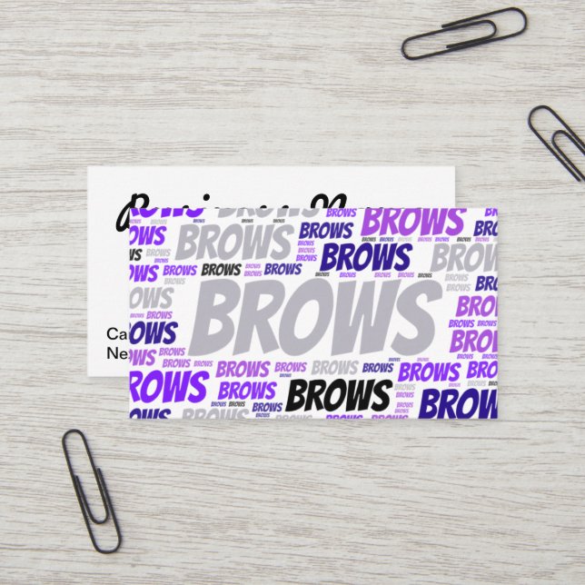 Bearbeiten von Brow Artist Template-Visitenkarte Visitenkarte (Vorderseite/Rückseite Beispiel)