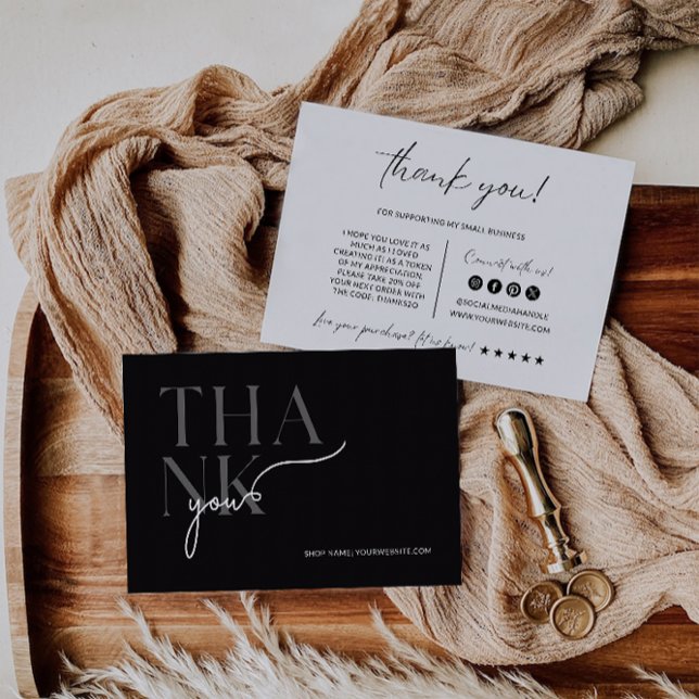 Bearbeiten von Business dank Karte (Editable Business Thank You Card)