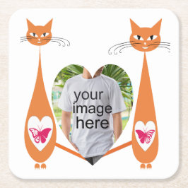 Bearbeiten von Liebe-Herz für Katzen - Benutzerdef Rechteckiger Pappuntersetzer