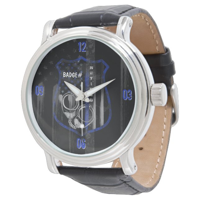 Bearbeiten von Polizist-Vorhalteüberwachungsüberwa Armbanduhr (Schrägansicht)