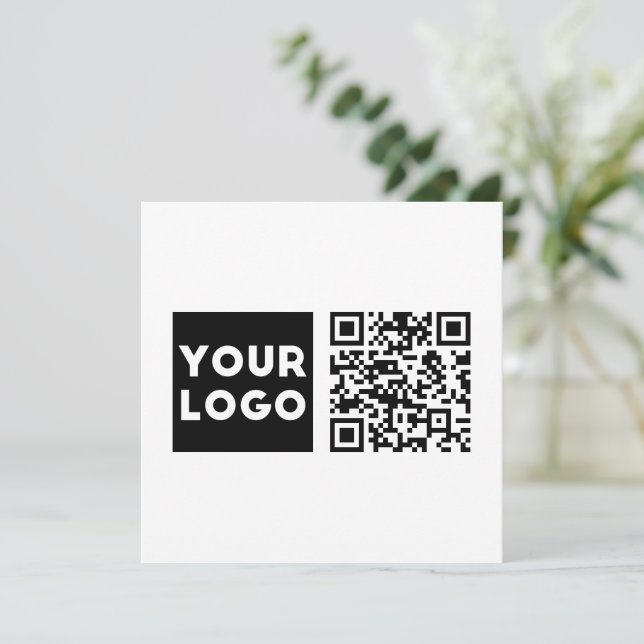 Bearbeiten von QR-Code und Ihr Firmenlogo oder -Im Dankeskarte (Stehend Vorderseite)