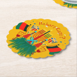 Bearbeiten von Text im Kwanzaa-Party Untersetzer