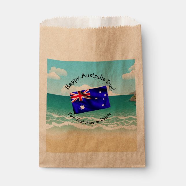 Bearbeiten von Text Matching Australia Day Flag Be Geschenktütchen (Vorderseite)