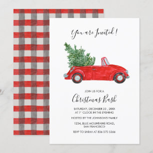 Bearbeiten von Text Red Car Skript Weihnachtszeit  Einladung