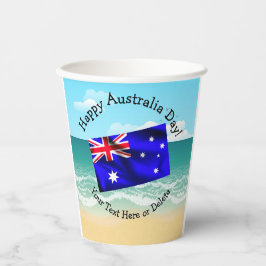 Bearbeiten von Text zum Australientag Pappbecher