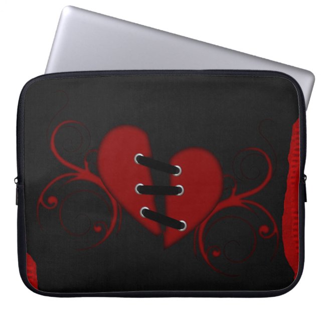 BEARBEITETER HERZLAPTOP-SLEEVE LAPTOPSCHUTZHÜLLE (Vorderseite)