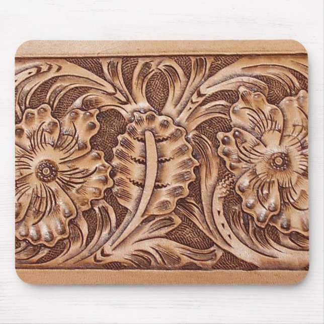 bearbeitetes Leder des Cowboy-Western-Landes Mousepad (Vorne)