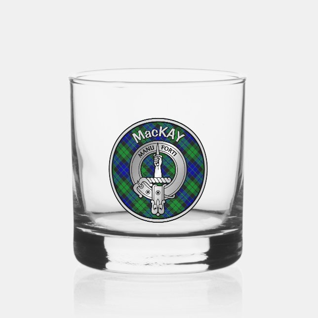 [BEARBEITUNG] Clan MacKay Wappen & Tartan Whiskyglas (Vorderseite)