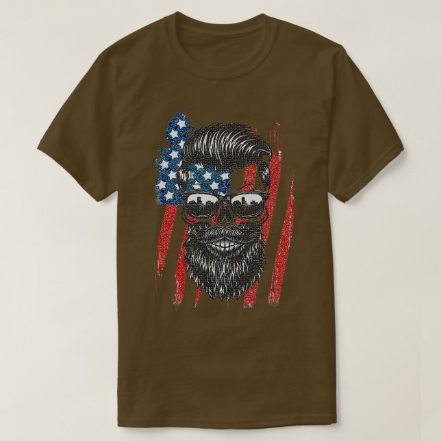 Beard American Flag Classic TShirt (Design vorne)