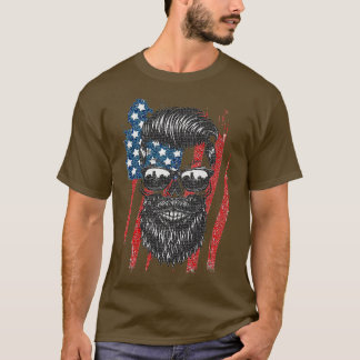 Beard American Flag Classic TShirt