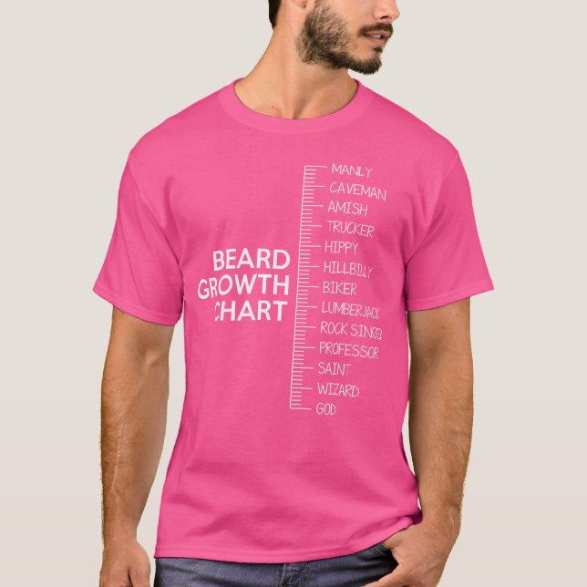 Beard Beard Growth Chart T-Shirt (Vorderseite)
