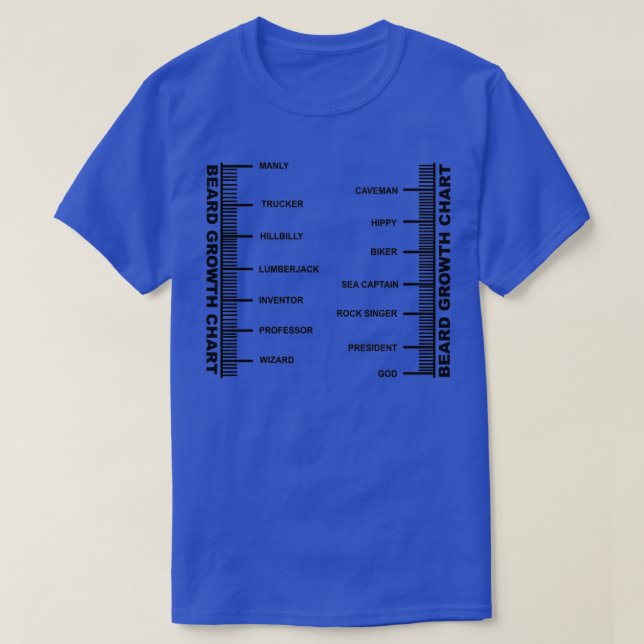 Beard Chart Funny T-Shirt (Design vorne)