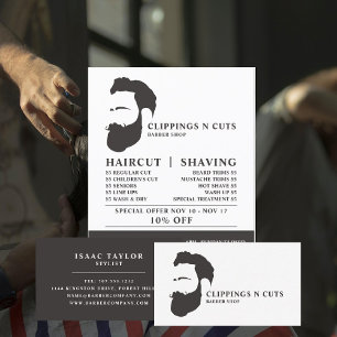 Beard-Logo, Männerwerbung Flyer