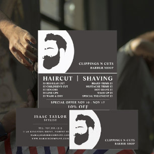 Beard-Logo, Männerwerbung Flyer