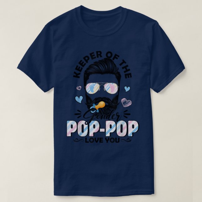 Beard Men Hüterin der Gender Pop Pop Lieben Sie ge T-Shirt (Design vorne)