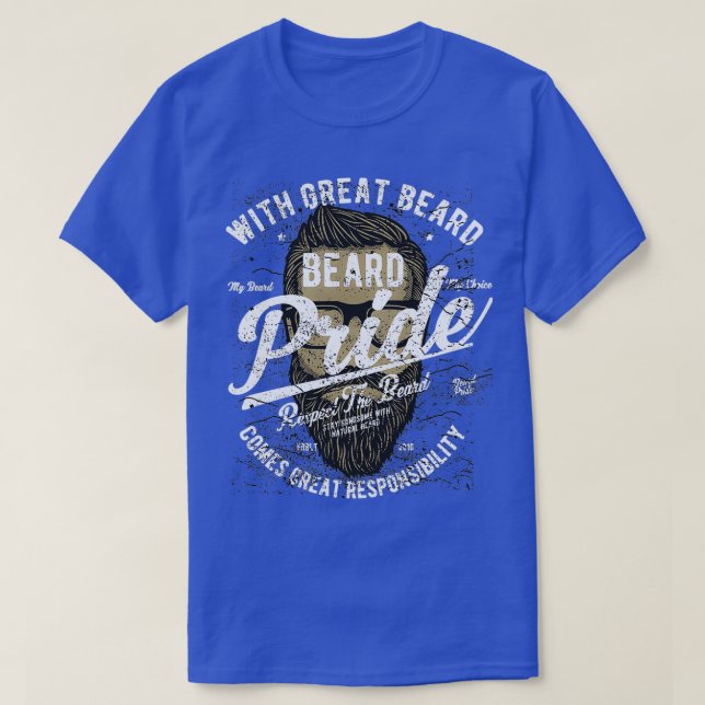 Beard Pride drôle tshirt vintage (Design devant)