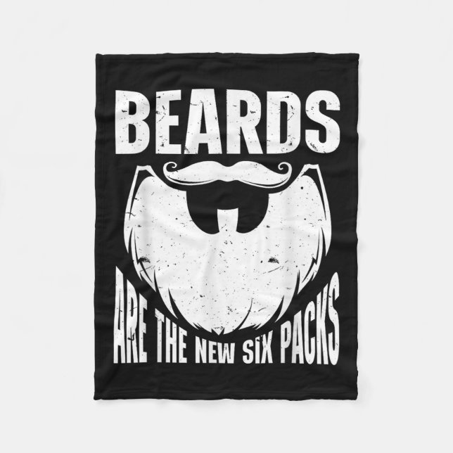 Beard Quote Beards Are The New Six Pack  Fleecedecke (Vorderseite)