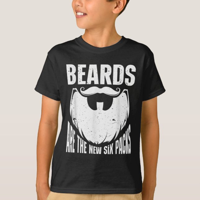 Beard Quote Beards Are The New Six Pack  T-Shirt (Vorderseite)