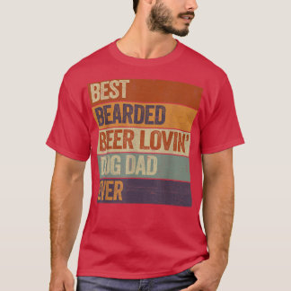 Bearded Beer Lovin Dog Vater T - Shirt Päpstling L