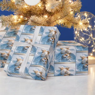 Bearded Collie Beim Schneegel Geschenkpapier