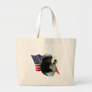 Bearded Collie Flag Jumbo Stoffbeutel