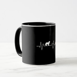 Bearded Collie Heartbeat Gift for Dog Lover Tasse