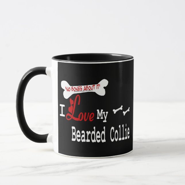 Bearded Collie (I Liebe) Tasse (Links)