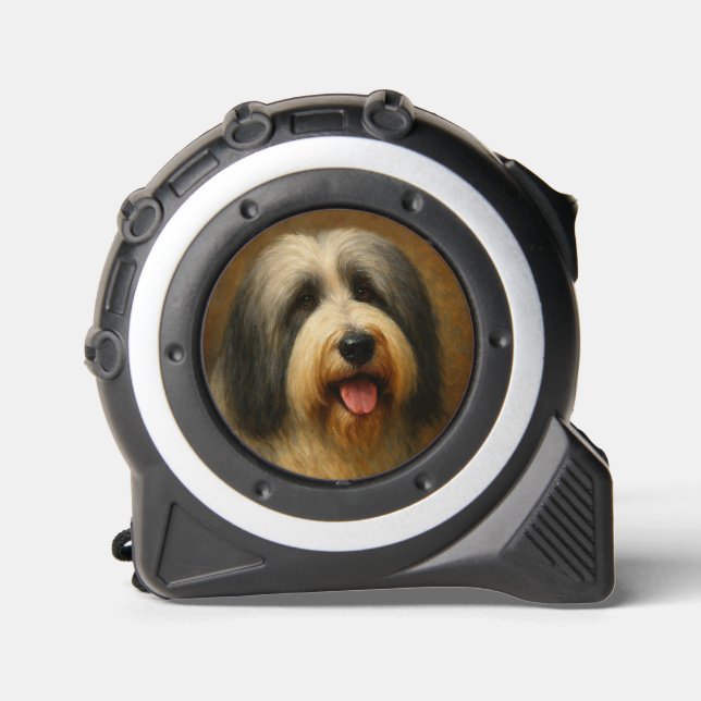 Bearded Collie Maßband (Vorderseite)