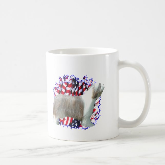 Bearded Collie Patriot Kaffeetasse (Rechts)