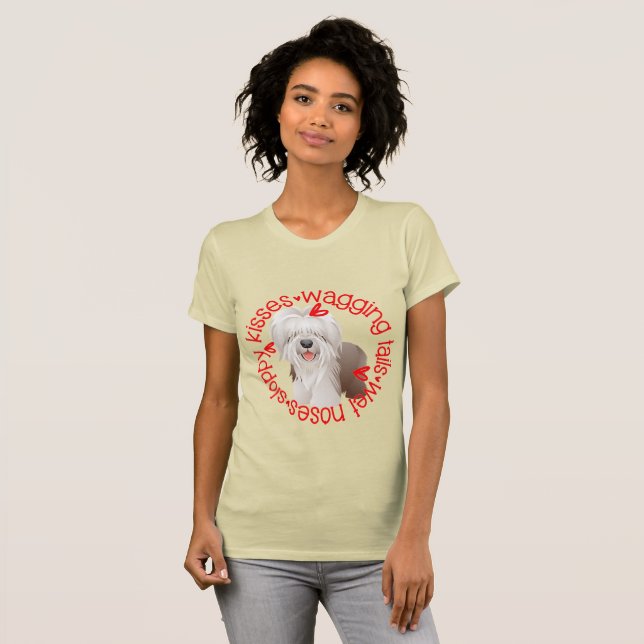 Bearded Collie Sloppy Kisses B&C T-Shirt (Vorne ganz)