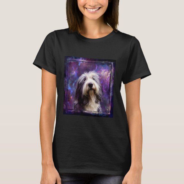 Bearded Collie Space T-Shirt (Vorderseite)