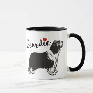 Bearded collie tasse