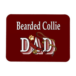Bearded Collie Vater Magnet