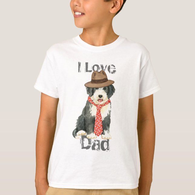 Bearded Collie Vater T-Shirt (Vorderseite)