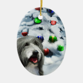 Bearded Collie Weihnachtsgeschenke Ornament