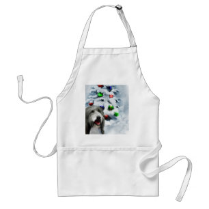 Bearded Collie Weihnachtsgeschenke Schürze