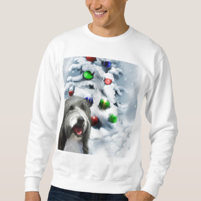 Bearded Collie Weihnachtsgeschenke Sweatshirt (Vorderseite)