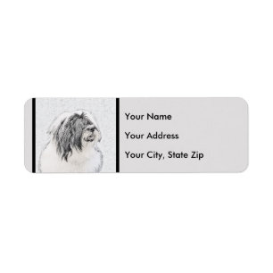 Bearded Collie Zeichnend - Niedliche Original Hund